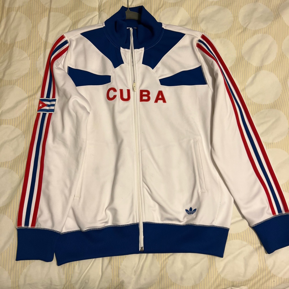 ADIDAS Vintage Women's CUBA Soccer Football Futbol Trefoil Track Jacket XL